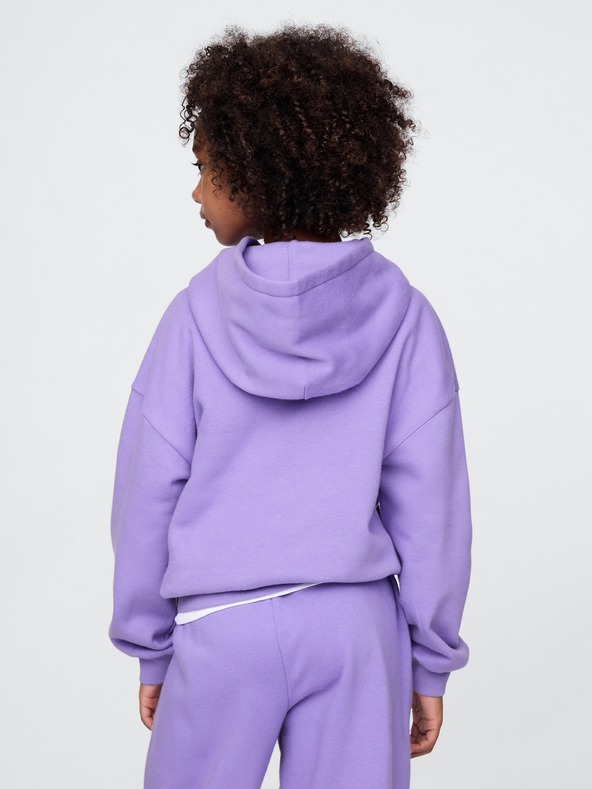 GAP Detská mikina s logom a fleece GAP