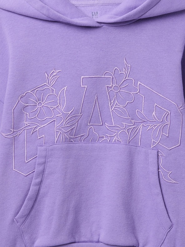 GAP Detská mikina s logom a fleece GAP