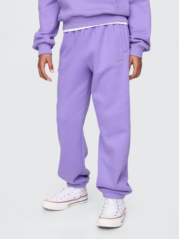 GAP Detské tepláky fleece logo army GAP