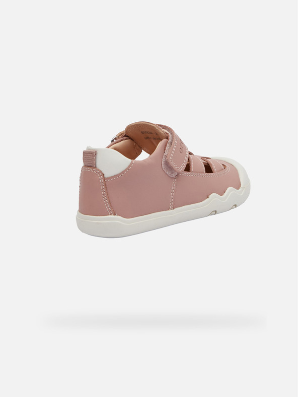 Geox Staroružové dievčenské barefoot tenisky s otvoreným priehlavkom Geox