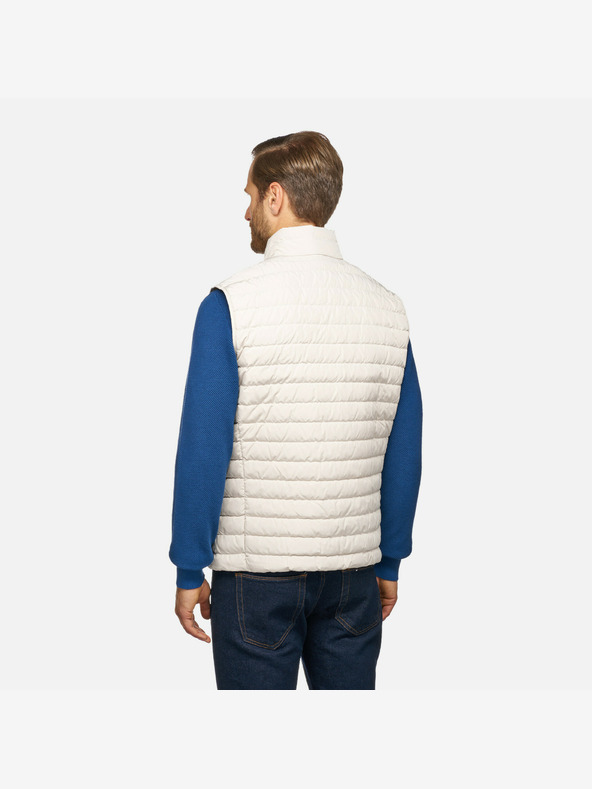 Geox Krémová pánska vesta Geox Warrens