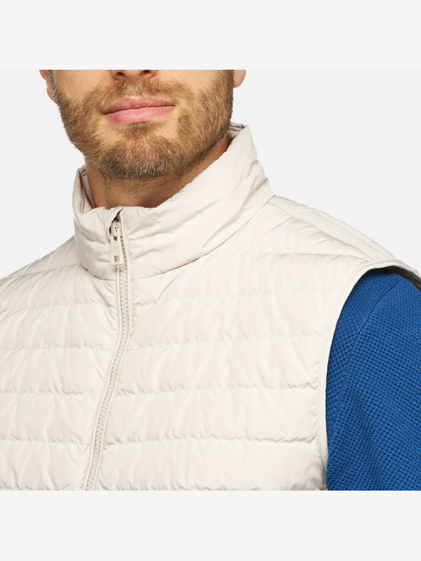 Geox Krémová pánska vesta Geox Warrens