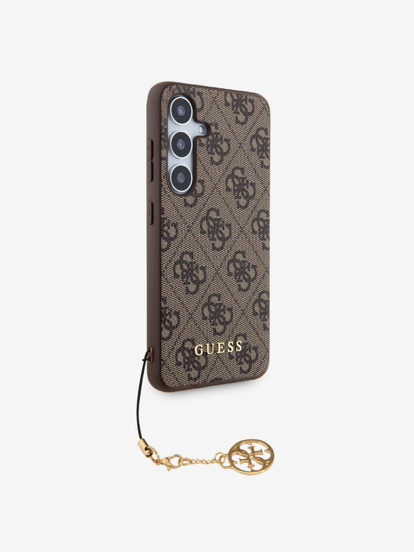 Guess Guess 4G Charm Zadný kryt pre Samsung Galaxy S24 Brown