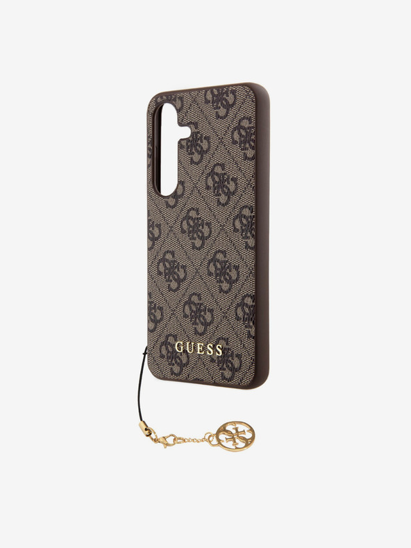 Guess Guess 4G Charm Zadný kryt pre Samsung Galaxy S24 Brown