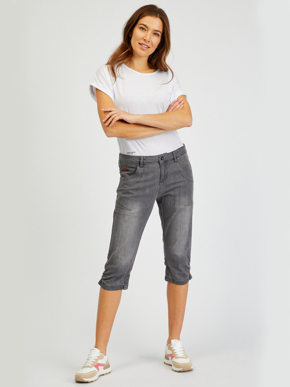 Sam 73 Šedé dámske trojštvrťové džínsy SAM73 Orion