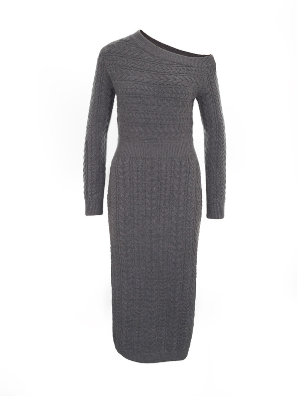 Orsay Šedé dámske púzdrové midi šaty ORSAY