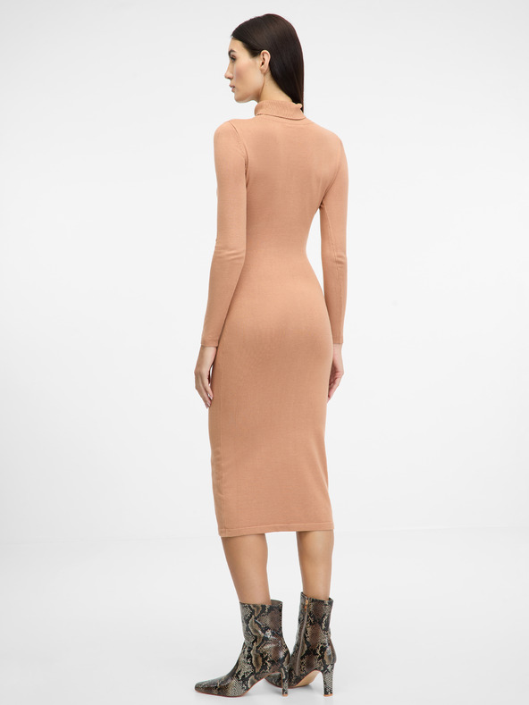 Orsay Svetlo hnedé dámske midi šaty ORSAY