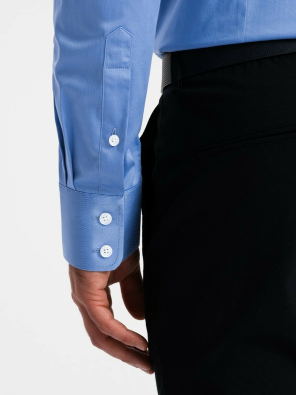 Ombre Clothing Pánska saténová košeľa Ombre Clothing SLIM FIT V2 OM-SHOS-0176