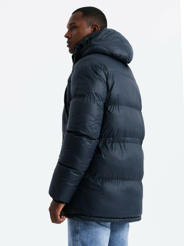 Ombre Clothing Pánska dlhá bunda s vreckami Ombre Clothing