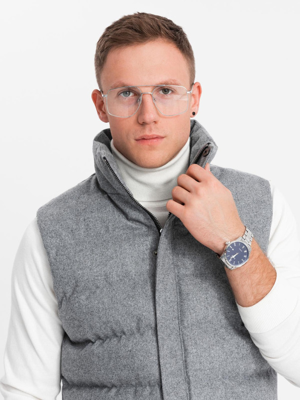 Ombre Clothing Ombre Clothing pánska prešívaná vesta