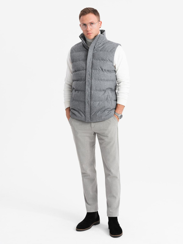 Ombre Clothing Ombre Clothing pánska prešívaná vesta