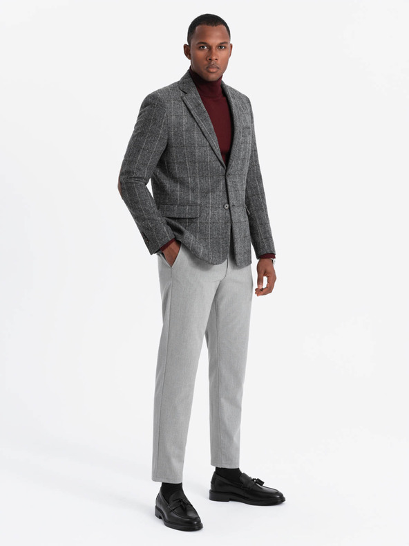 Ombre Clothing Elegantná pánska štruktúrovaná pletená bunda Ombre Clothing