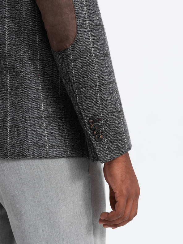 Ombre Clothing Elegantná pánska štruktúrovaná pletená bunda Ombre Clothing