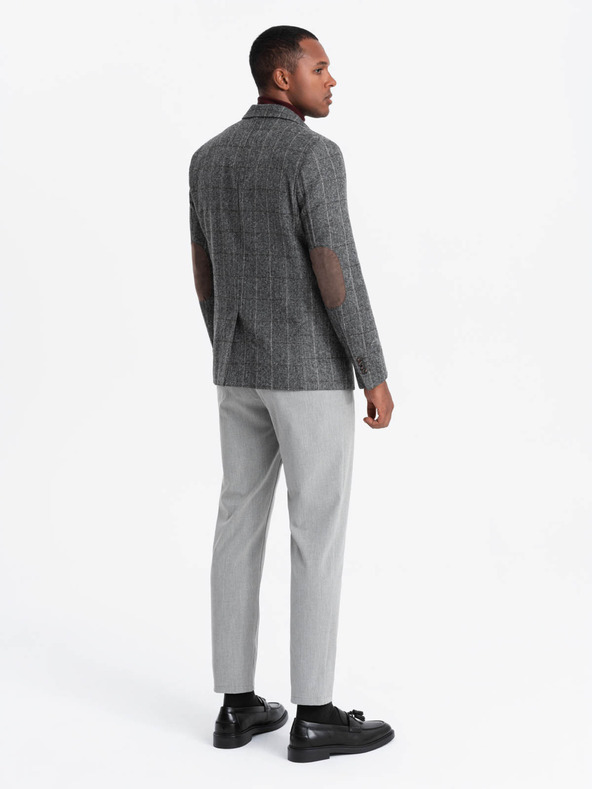 Ombre Clothing Elegantná pánska štruktúrovaná pletená bunda Ombre Clothing