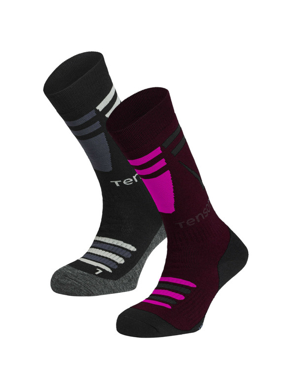 Tenson Unisex lyžiarske ponožky, 2-pack TENSON Core Ski Socks 2-pack dark purple