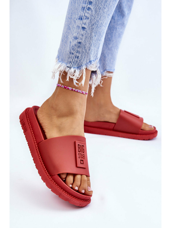 BIG STAR SHOES Dámske papuče Big Star červené
