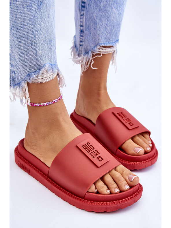 BIG STAR SHOES Dámske papuče Big Star červené