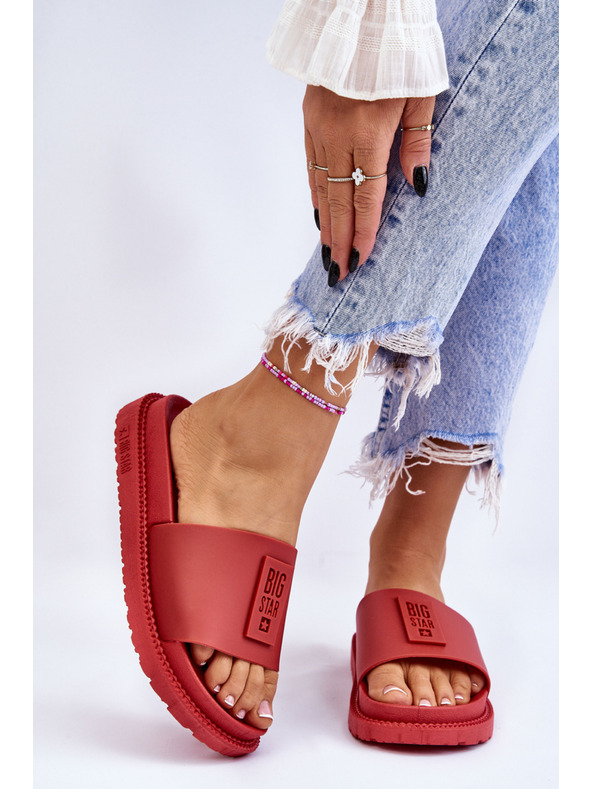 BIG STAR SHOES Dámske papuče Big Star červené