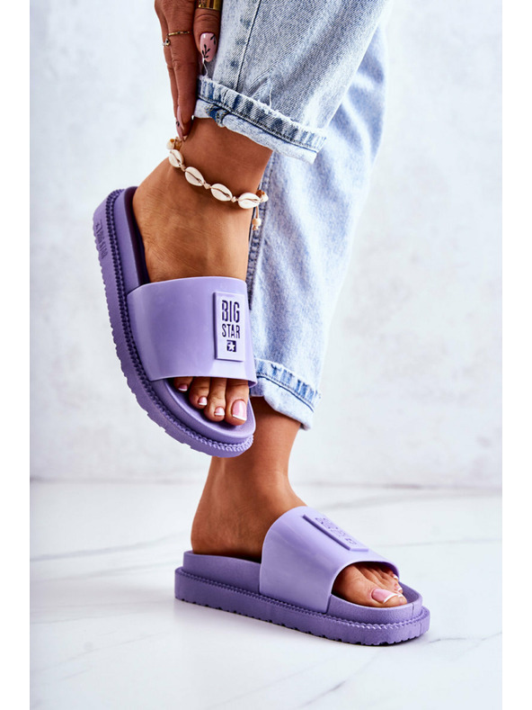 BIG STAR SHOES Dámske módne papuče Big Star - svetlo fialové