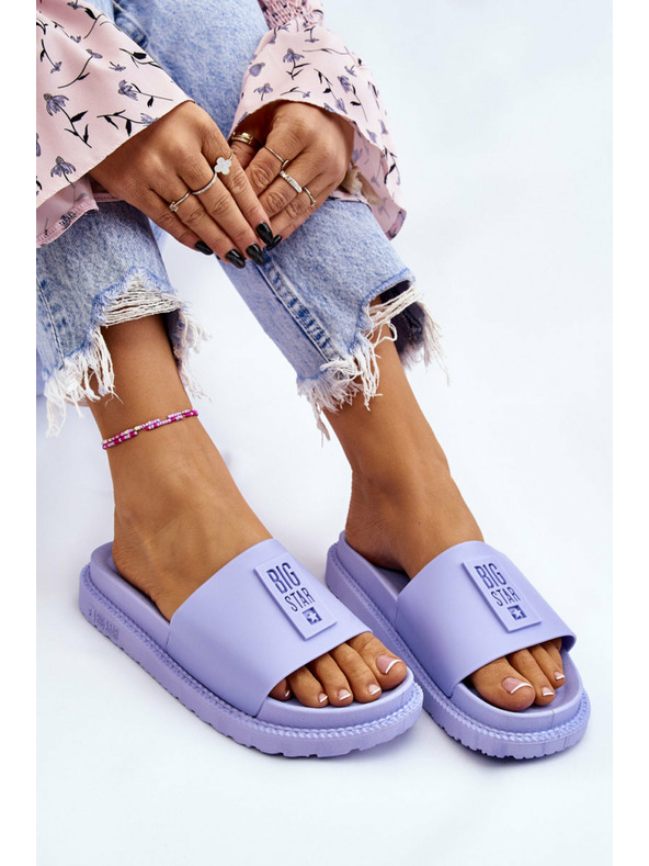 BIG STAR SHOES Dámske módne papuče Big Star - svetlo fialové