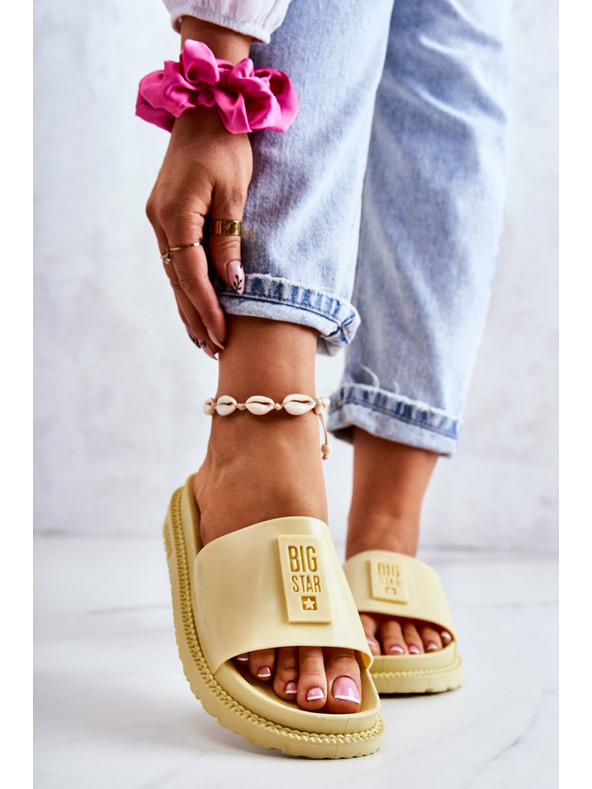 BIG STAR SHOES Dámske papuče Big Star - žlté