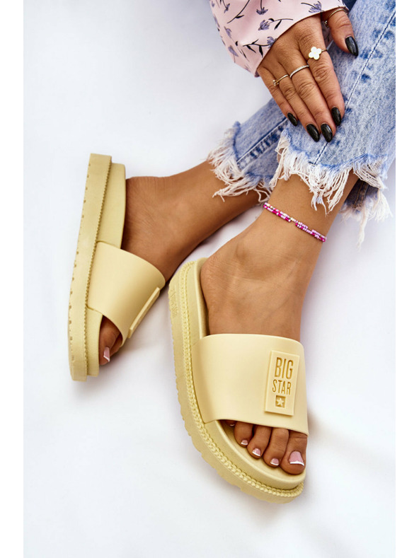 BIG STAR SHOES Dámske papuče Big Star - žlté