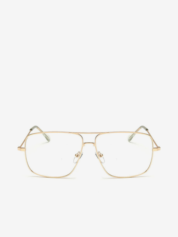 VEYREY Okuliare Edge s čírymi sklami v zlatej farbe VeyRey Miles