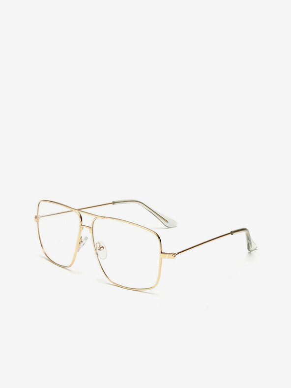 VEYREY Okuliare Edge s čírymi sklami v zlatej farbe VeyRey Miles