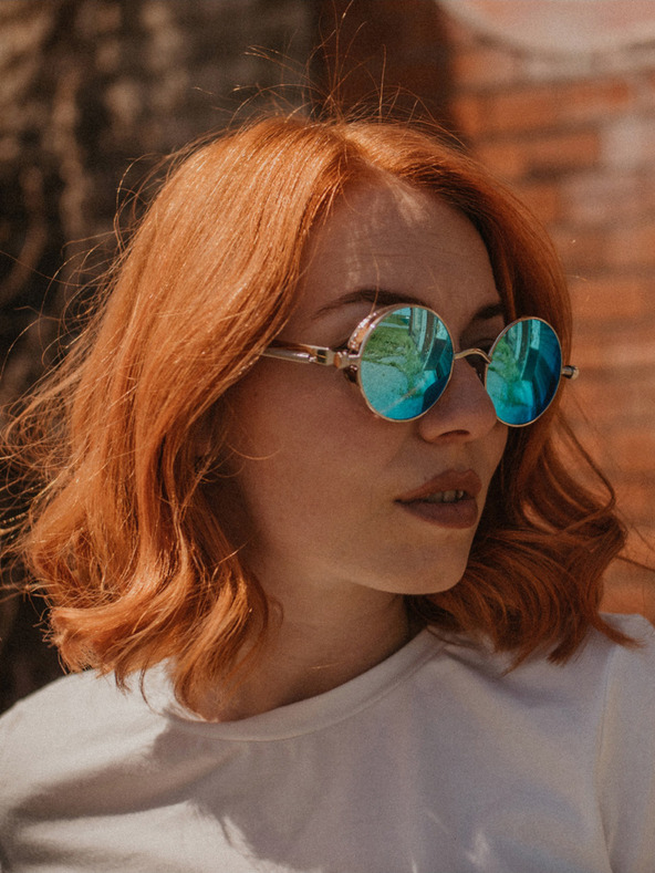 VEYREY Strieborné unisex slnečné okuliare VeyRey Emphunnyial