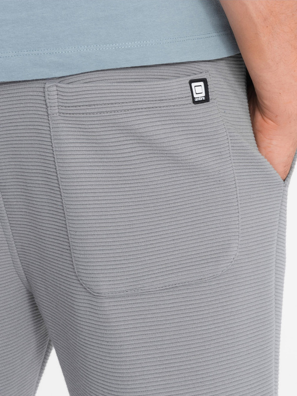 Ombre Clothing Šedé pánske základné tepláky Ombre Clothing Ottoman