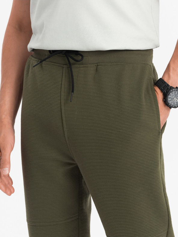 Ombre Clothing Khaki pánske tepláky Ombre Clothing Ottoman