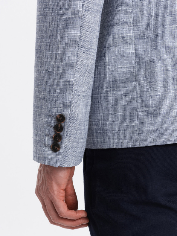 Ombre Clothing Svetlomodré pánske sako Ombre Clothing