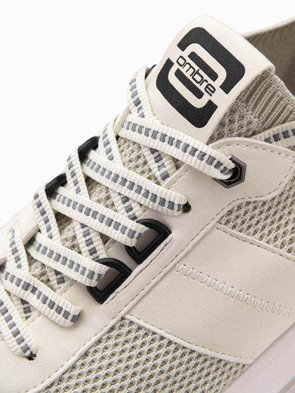 Ombre Clothing Béžové pánske slip-on tenisky Ombre Oblečenie