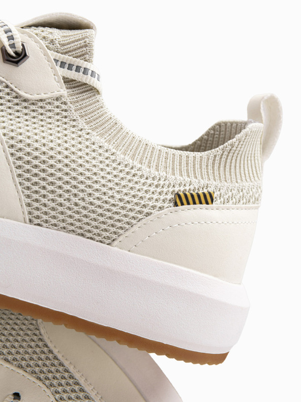 Ombre Clothing Béžové pánske slip-on tenisky Ombre Oblečenie