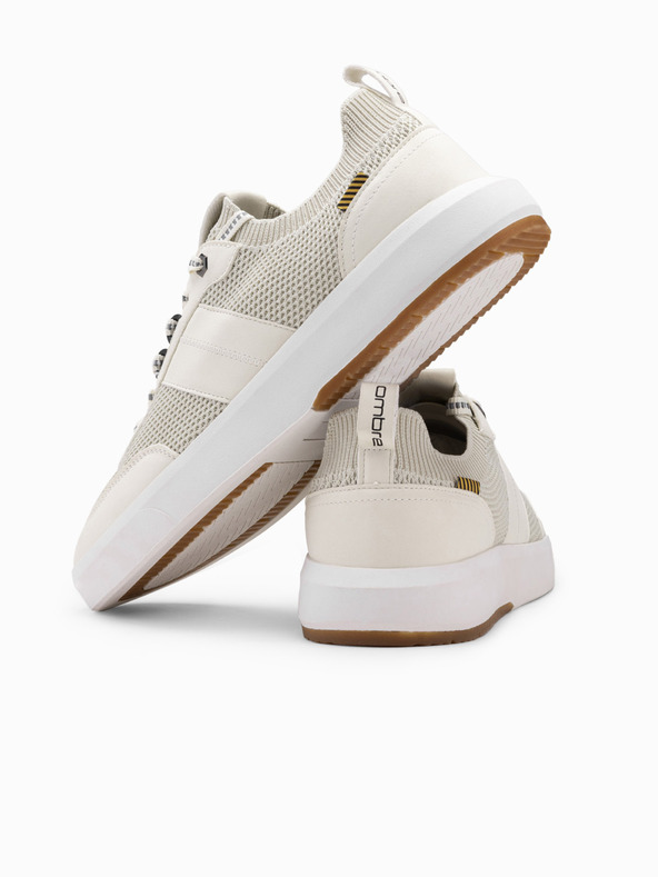 Ombre Clothing Béžové pánske slip-on tenisky Ombre Oblečenie