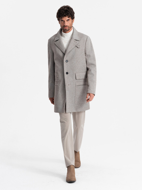 Ombre Clothing Pánsky jednoradový kabát Ombre Oblečenie