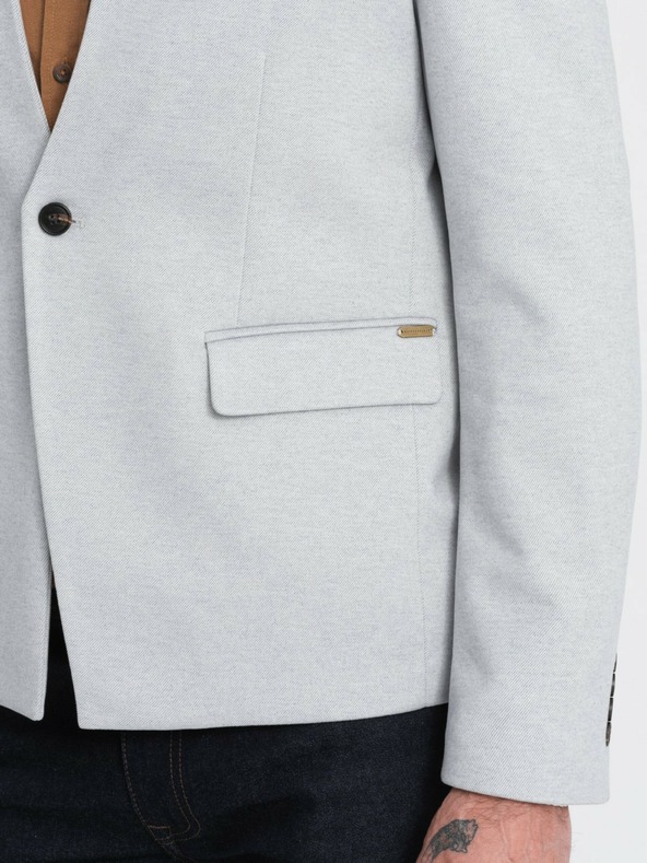 Ombre Clothing Ombre Clothing pánska hnedá bunda so stojačikom