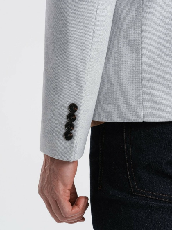 Ombre Clothing Ombre Clothing pánska hnedá bunda so stojačikom