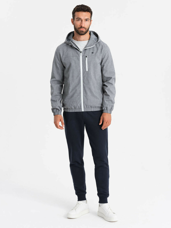 Ombre Clothing Pánska ľahká športová bunda s flísovou podšívkou Ombre Clothing
