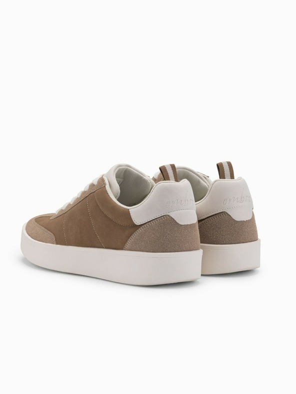 Ombre Clothing Oldschoolové pánske tenisky s hrubou podrážkou svetlohnedé Ombre Oblečenie