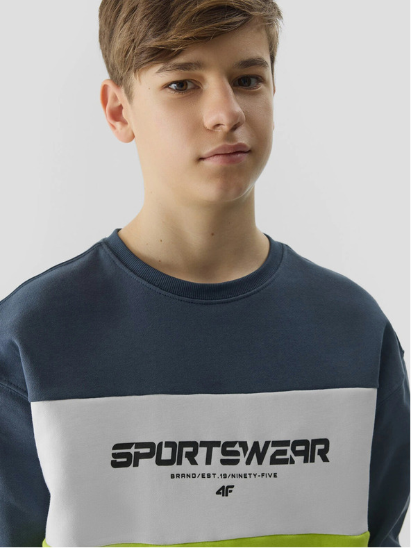 4F Chlapčenská mikina bez zapínania a bez kapucne 4F