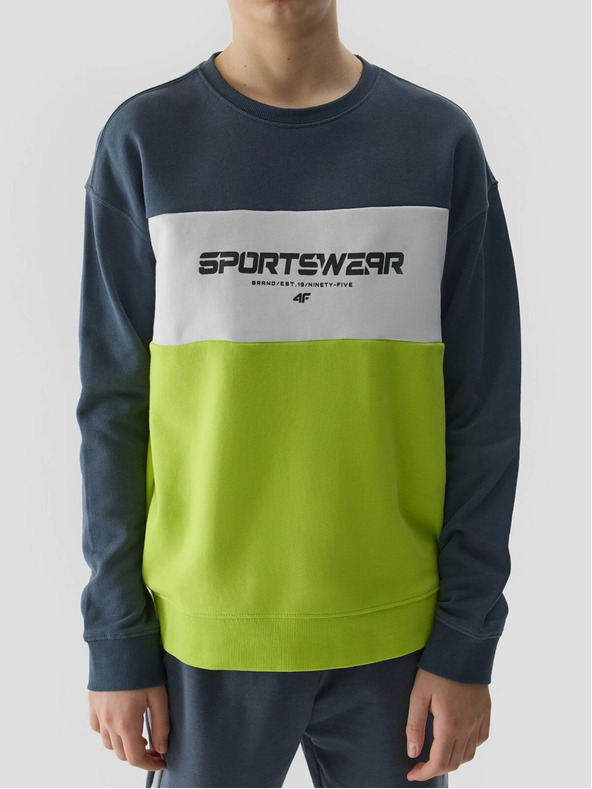 4F Chlapčenská mikina bez zapínania a bez kapucne 4F