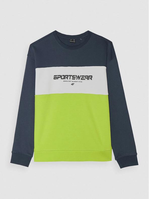 4F Chlapčenská mikina bez zapínania a bez kapucne 4F