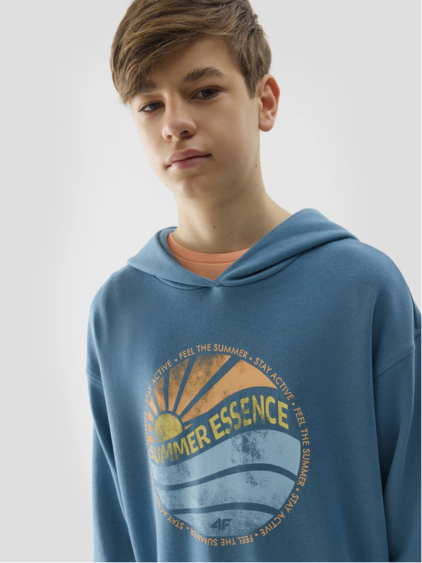 4F Chlapčenská mikina s kapucňou 4F
