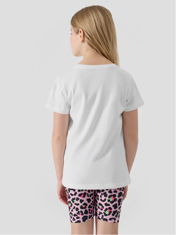 4F Dievčenské tričko s potlačou 4F