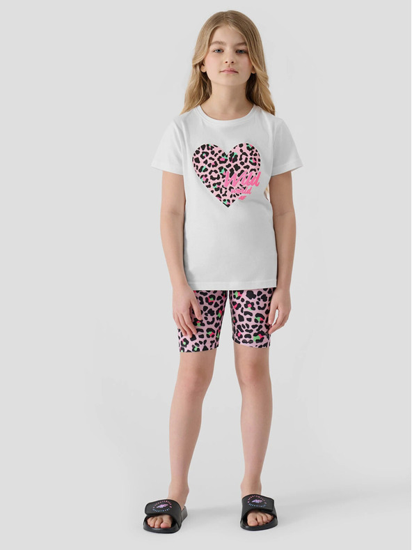 4F Dievčenské tričko s potlačou 4F