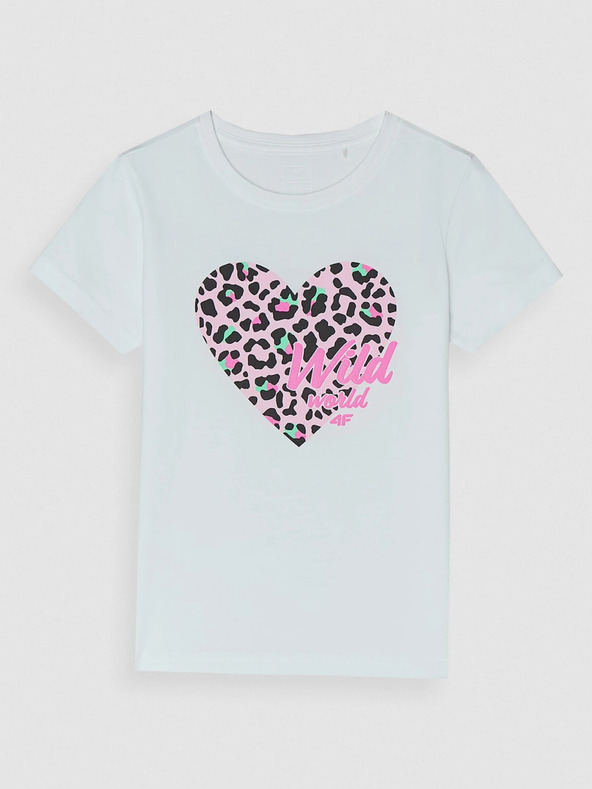 4F Dievčenské tričko s potlačou 4F