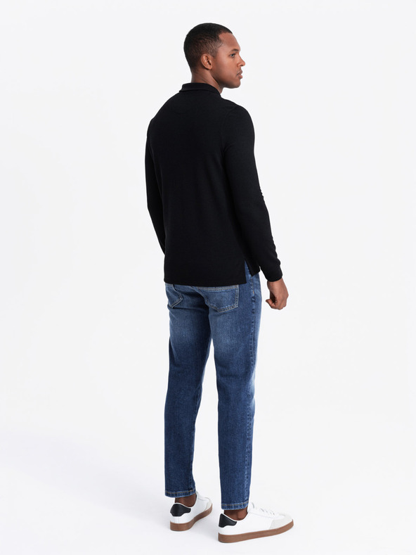 Ombre Clothing Pánske polo tričko s dlhým rukávom Ombre Oblečenie