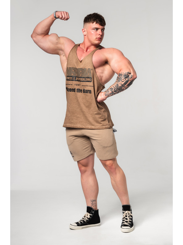 Nebbia Tepláky GYM BRO 352 M,svetlohnedá