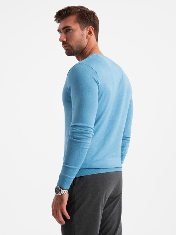 Ombre Clothing Elegantný pánsky sveter BASIC s výstrihom v tvare písmena V. Oblečenie v tvare písmena V